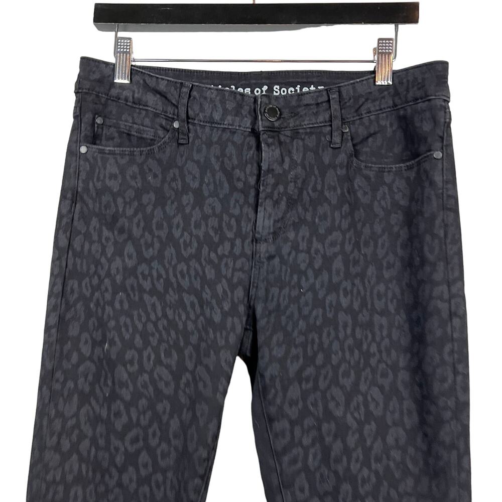 Articles of Society Black Animal Print Skinny Jeans - 30
